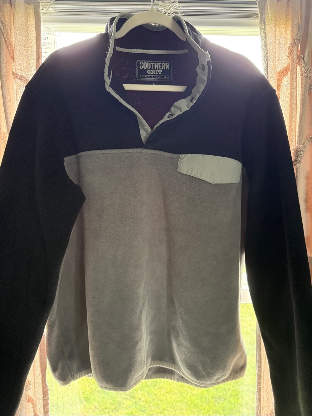 Southern Grit Men's Lightweight Black and Gray Shirt Jacket